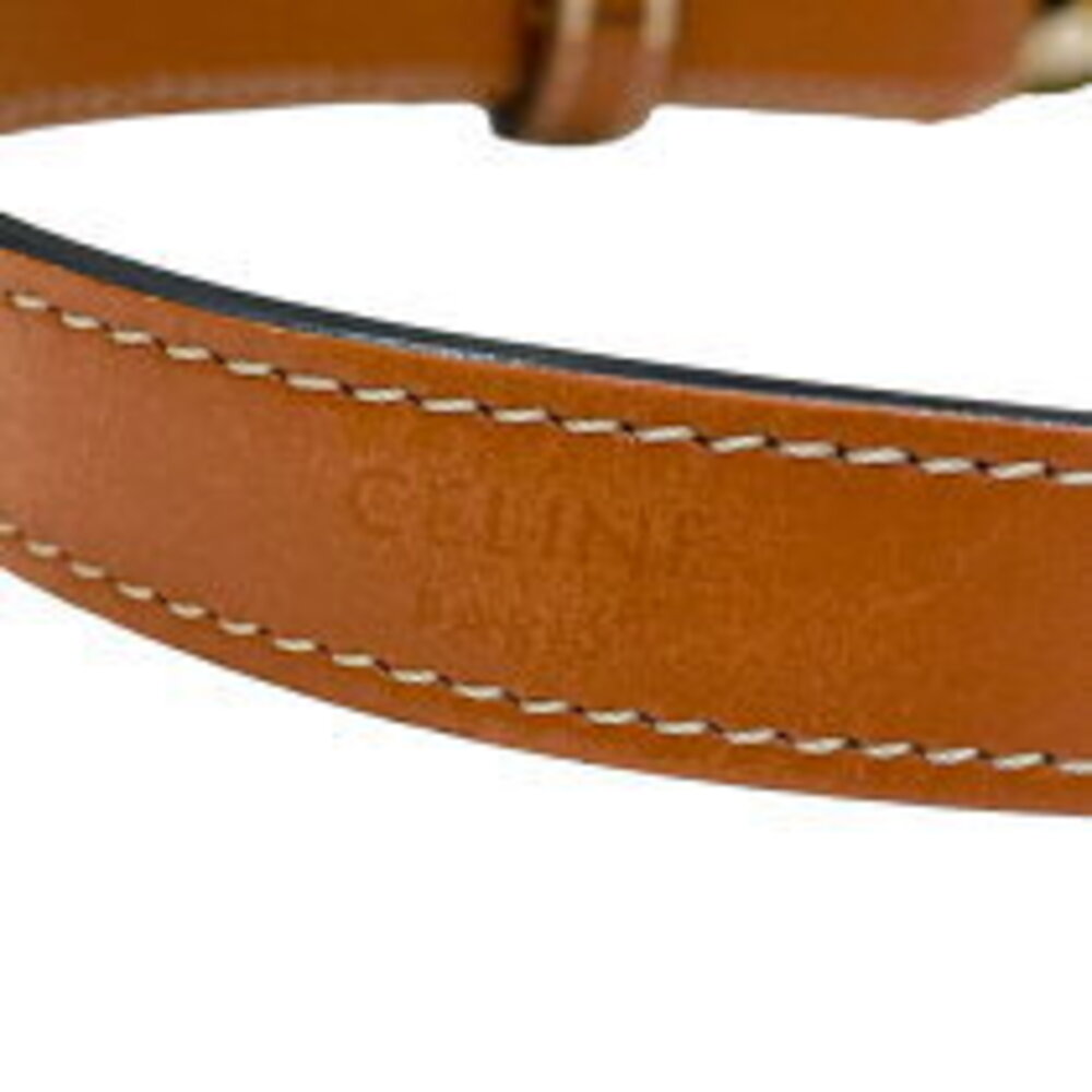 Celine Ava handbag white tan calfskin Triomphe canvas - Picture 8 of 11